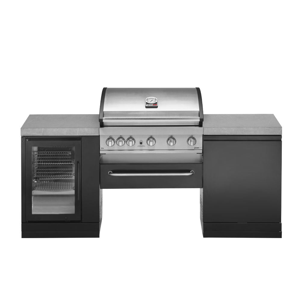 GrandPro 205 Outdoor Kitchen Elite Grill 5B with Fridge