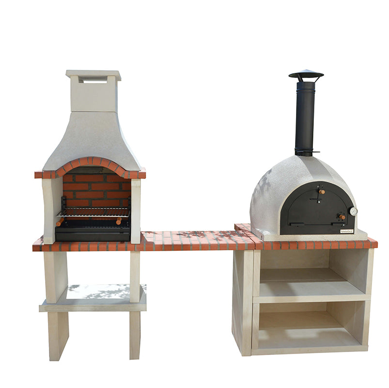 Xclusive Decor Springfield Outdoor Kitchen Pizza Oven & BBQ Grill
