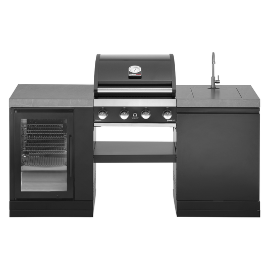 GrandPro 185 Outdoor Kitchen Premium Grill With Fridge + Sink