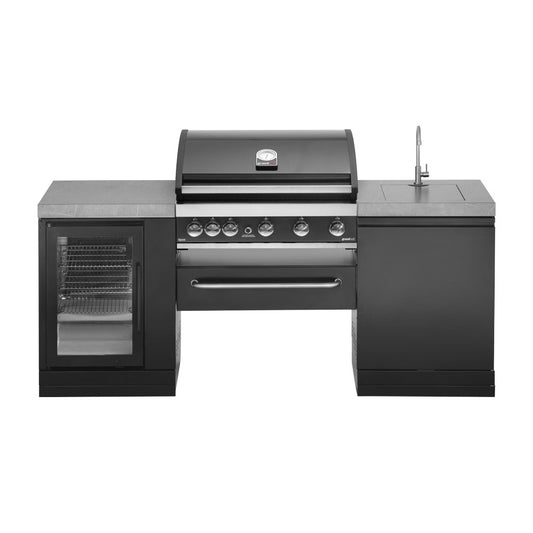 GrandPro 205 Outdoor Kitchen Maxim Grill 5B with Fridge + Sink
