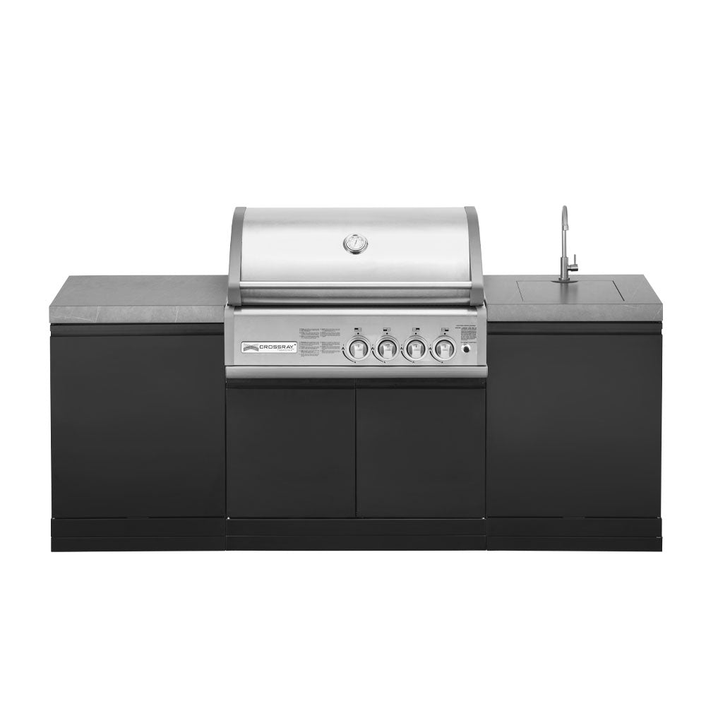GrandPro 215 Outdoor Kitchen Crossray Grill 4B with Sink
