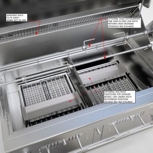 Sunstone 42″ Charcoal & Wood Hybrid Dual Zone Grill